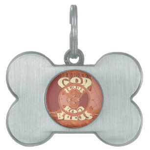 God Bless You – アフリカインスパイアスピリチュアルプリント ペットネームタグ