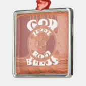 God Bless You – アフリカインスパイアスピリチュアルプリント メタルオーナメント (左)