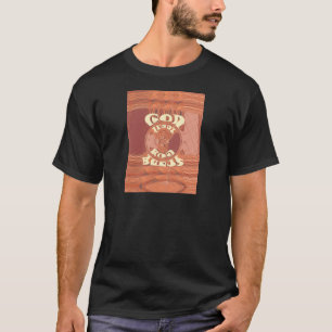 God Bless You – アフリカインスパイアスピリチュアルプリント Tシャツ