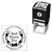 God Bless You Ivy Laurel with差出人住所 セルフインキングスタンプ (インサイチュ)
