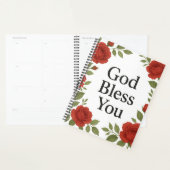 God Bless You Religious Rose Floral Cards プランナー手帳 (ディスプレー)