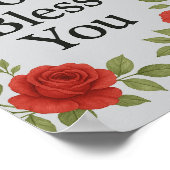 God Bless You Rose Floral ポスター (角)