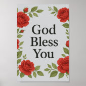 God Bless You Rose Floral ポスター (正面)