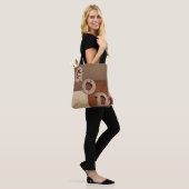 "GOD" bold statement Beige & Brown Shoulder Tote トートバッグ (モデル)