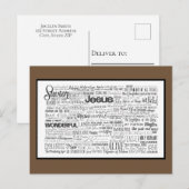 God Brown White ポストカード (正面/裏面)