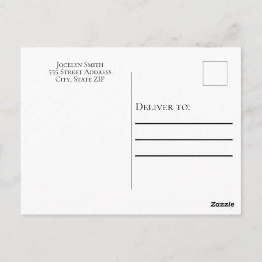 God Brown White ポストカード (裏面)