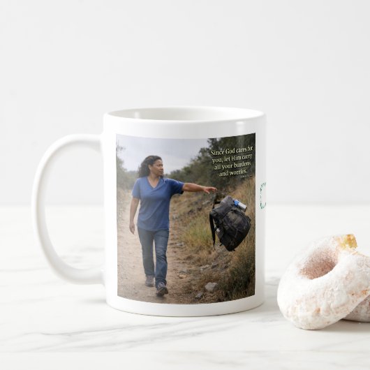 God cares for you コーヒーマグカップ (ドーナツ)