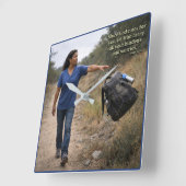 God cares for you スクエア壁時計 (傾斜)