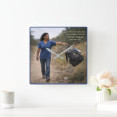 God cares for you スクエア壁時計 (ホーム)