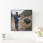 God cares for you スクエア壁時計 (ホーム)