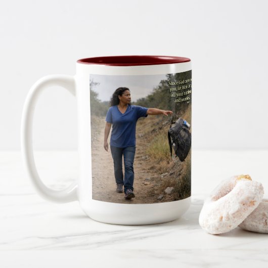 God cares for you ツートーンマグカップ (ドーナツ)