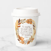 God Created Good | Thanksgiving Wreath | Neutrals 紙コップ (裏面)