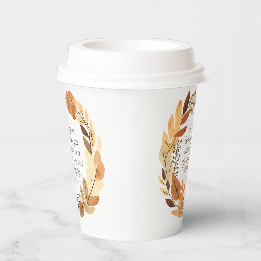 God Created Good | Thanksgiving Wreath | Neutrals 紙コップ (右)