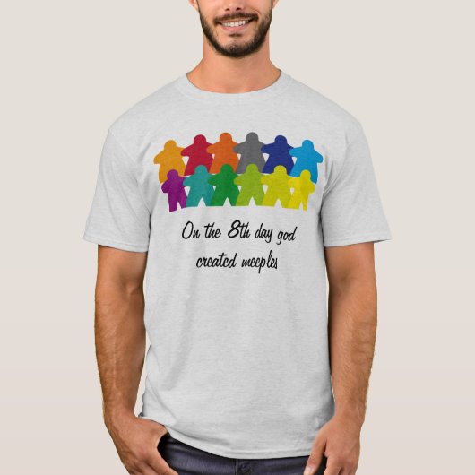 God created the meeples tシャツ (正面)