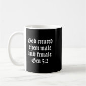 God D Them Male And Female - Gen 5_2 Religion Gott コーヒーマグカップ (左)