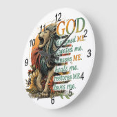 God Designed Me...  ラージ壁時計 (傾斜)