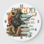 God Designed Me...  ラージ壁時計 (正面)