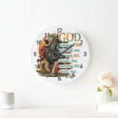 God Designed Me...  ラージ壁時計 (ホーム)
