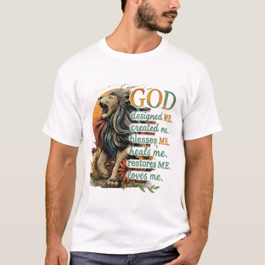 God Designed Me...  Tシャツ (正面)