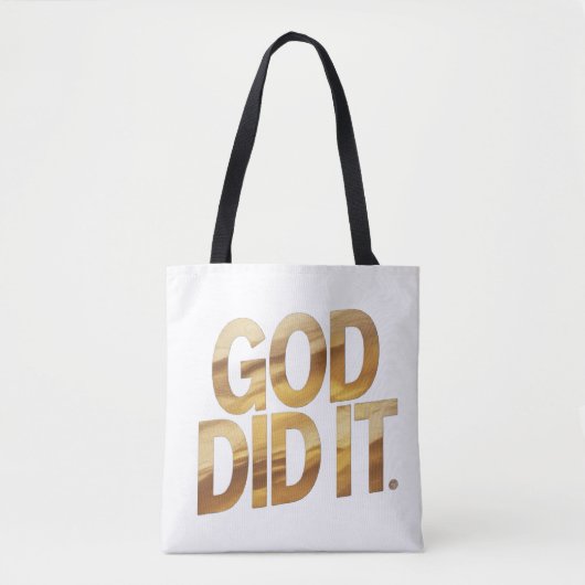God Did It – Faith-Inspired Christian Tote Bag トートバッグ (正面)