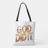 God Did It – Faith-Inspired Christian Tote Bag トートバッグ (裏面)