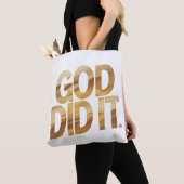 God Did It – Faith-Inspired Christian Tote Bag トートバッグ (クローズアップ)
