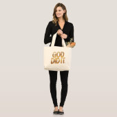 God Did It – Faith-Inspired Christian Tote Bag ラージトートバッグ (正面(モデル))