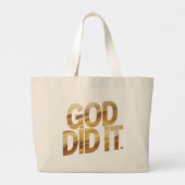 God Did It – Faith-Inspired Christian Tote Bag ラージトートバッグ (裏面)