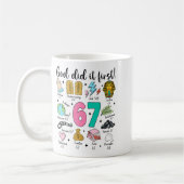 God Did It First 67 Six Seven Meme Jesus Christ Bi コーヒーマグカップ (左)