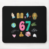 God Did It First Christian 6 7 Meme Six Seven Bibl マウスパッド (正面)