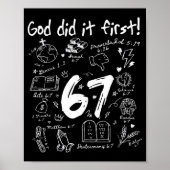 God Did It First Funny Christian 6 7 Six Seven  ポスター (正面)