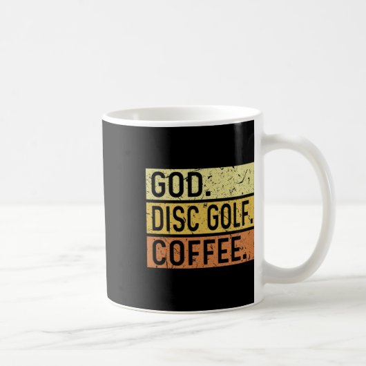 God Disc Golf Coffee Jesus Frisbee Disc Golfer  コーヒーマグカップ (右)