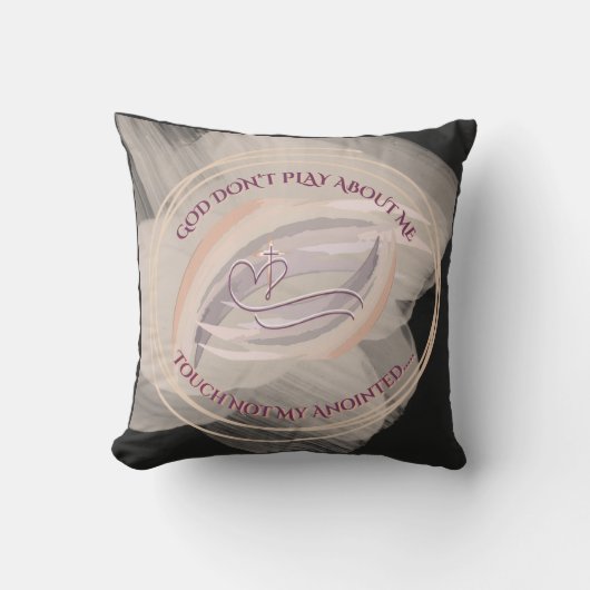 God Don't Play About Me Throw Pillow  クッション (正面)
