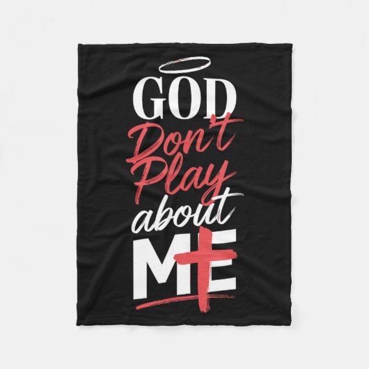 God Don't Play About Me Uplifting Sritual Expressi フリースブランケット (正面)