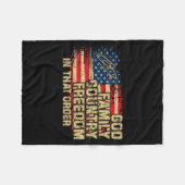 God Family Country Dom In That Order For Suprters フリースブランケット (正面(横))