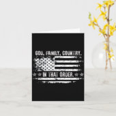 God Family Country Patriotic Faith Pride Usa For S カード (黄色い花)