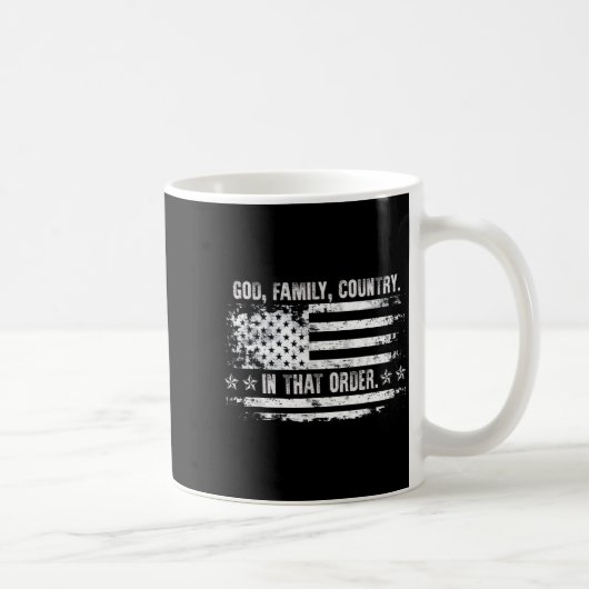 God Family Country Patriotic Faith Pride Usa For S コーヒーマグカップ (右)