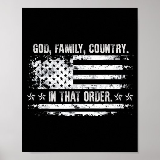 God Family Country Patriotic Faith Pride Usa For S ポスター (正面)
