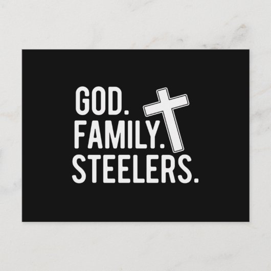 God Family Steelers Pro Us Flag Father's Day Dad.p 案内ポストカード (正面)