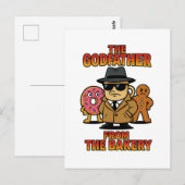 God Father from Bakery – Cartoon Coffee & Donuts ポストカード (正面/裏面)