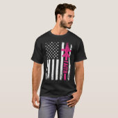 God Fearing Patriotic Pink Ribbon Faith American F Tシャツ (正面フル)