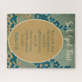 God Firstのフローラ背景 ジグソーパズル (横)