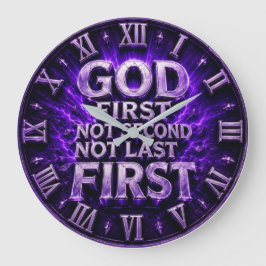 God First Christian Faith Reminder Gift ラージ壁時計