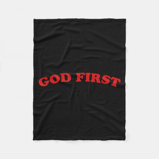 God First Tシャツ.png フリースブランケット (正面)