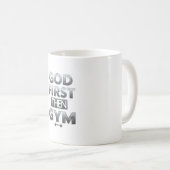 God First Then Gym Mug – Christian Workout Motivat コーヒーマグカップ (正面右)