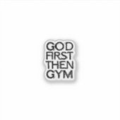 God First Then Gym Mug – Christian Workout Motivat シール (正面)