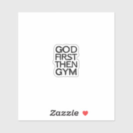 God First Then Gym Mug – Christian Workout Motivat シール