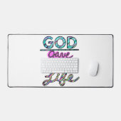 GOD Gave Me Life Mouse Pad デスクマット (キーボード&マウス)