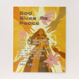 God Gives Me Peace - Christian Vintage Retro Anime ジグソーパズル