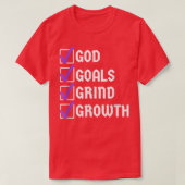 God Goals Grind Growth Motivation Hustle Entrepren Tシャツ (デザイン正面)